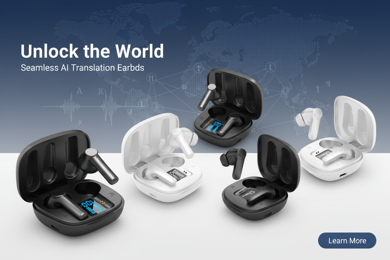 AI Translation Earbuds Homepage Banner